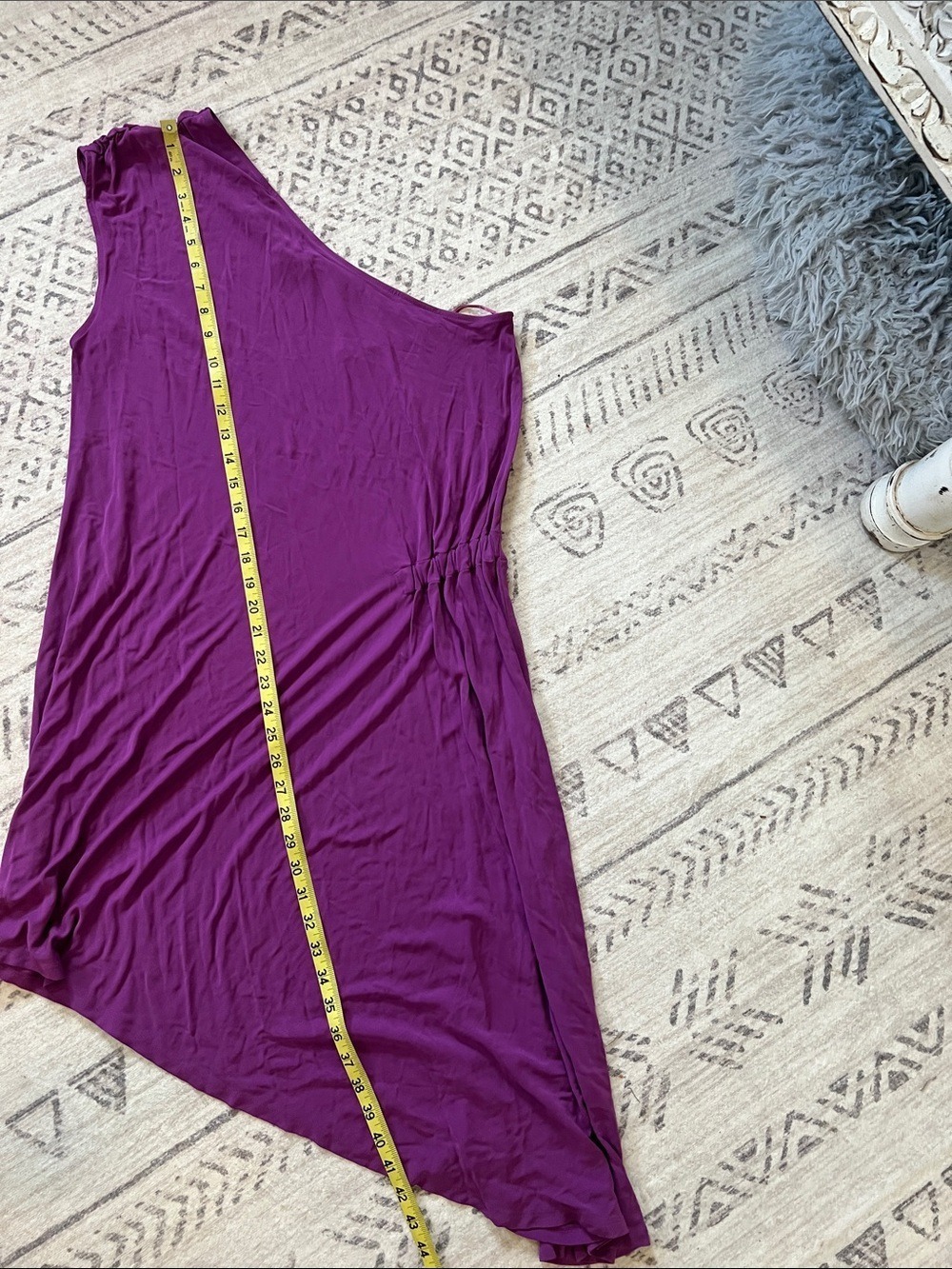 Haute Hippie One-Shoulder Magenta Dress - Picture 6 of 6